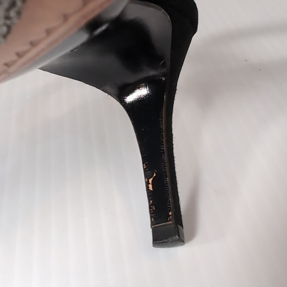 Yves Saint Laurent Vintage Black Open-Toe Slingback Heels Size 5 - Picture 10 of 10